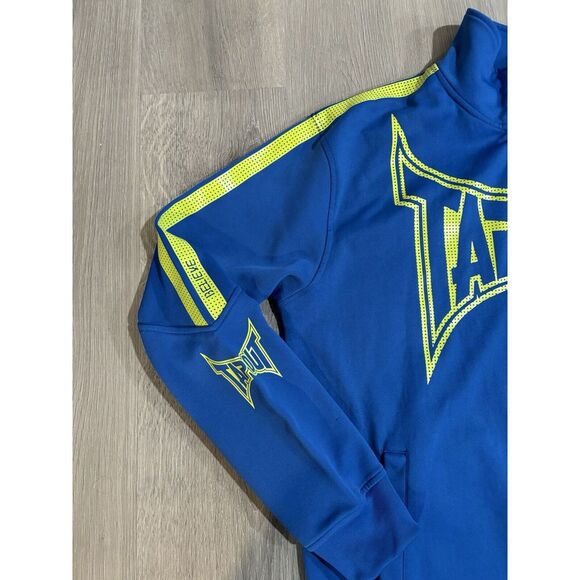 Tapout Full Zip Track Jacket Blue Spell Out Sweatshirt - Men's Size XL - Picture 2 of 16